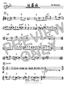 page one of H & H (Real Book – Melody & Chords – C Instruments)