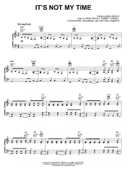 page one of It's Not My Time (Piano, Vocal & Guitar Chords (Right-Hand Melody))