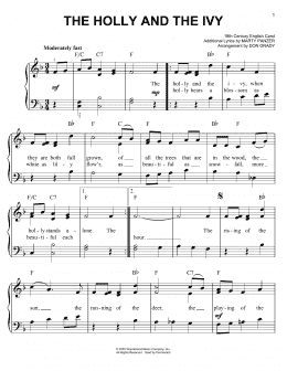 page one of The Holly And The Ivy (Easy Piano)