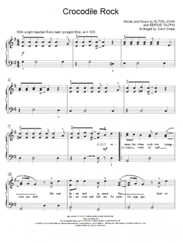 page one of Crocodile Rock (Educational Piano)