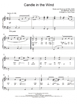 page one of Candle In The Wind (Educational Piano)