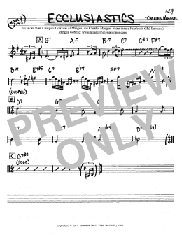 page one of Ecclusiastics (Real Book – Melody & Chords – Bb Instruments)