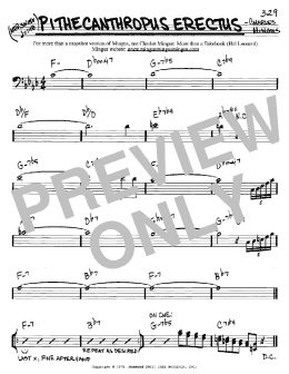 page one of Pithecanthropus Erectus (Real Book – Melody & Chords – Bass Clef Instruments)