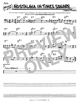 page one of Nostalgia In Times Square (Real Book – Melody & Chords – Bass Clef Instruments)