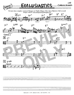 page one of Ecclusiastics (Real Book – Melody & Chords – Bass Clef Instruments)