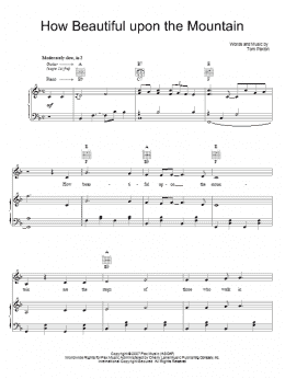 page one of How Beautiful Upon The Mountain (Piano, Vocal & Guitar Chords (Right-Hand Melody))