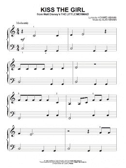 page one of Kiss The Girl (from The Little Mermaid) (Beginning Piano Solo)