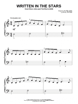 page one of Written In The Stars (from Aida) (Beginning Piano Solo)