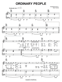 page one of Ordinary People (Piano, Vocal & Guitar Chords (Right-Hand Melody))