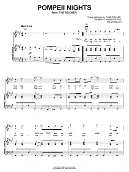 page one of Pompeii Nights (Piano, Vocal & Guitar Chords (Right-Hand Melody))