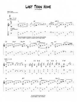 page one of Last Train Home (Guitar Tab)