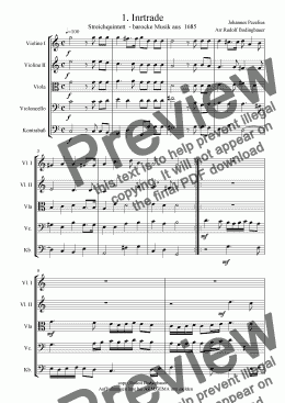 page one of 1.Intrade  Streichquintett