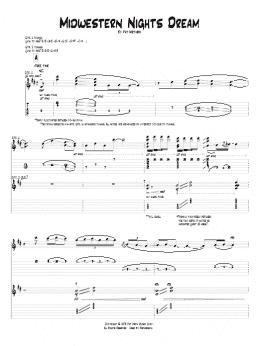 page one of Midwestern Nights Dream (Guitar Tab)