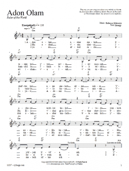 page one of Adon Olam (Lead Sheet / Fake Book)