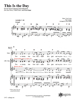 page one of This Is the Day (Piano, Vocal & Guitar Chords (Right-Hand Melody))