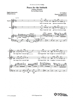 page one of Peace for the Sabbath (SATB Choir)