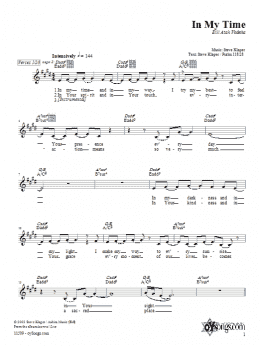 page one of In My Time (Lead Sheet / Fake Book)