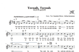 page one of Tzenah, Tzenah (Go Forth, Go Forth) (Lead Sheet / Fake Book)