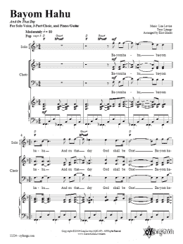 page one of Bayom Hahu (Piano, Vocal & Guitar Chords (Right-Hand Melody))