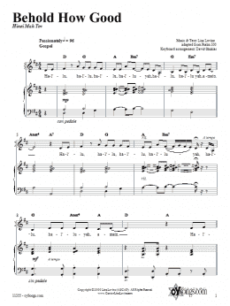 page one of Behold How Good (Piano, Vocal & Guitar Chords (Right-Hand Melody))