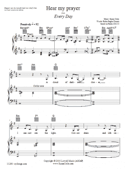 page one of Hear My Prayer (Piano, Vocal & Guitar Chords (Right-Hand Melody))