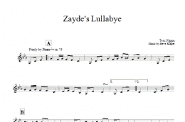page one of Zayde's Lullabye (Lead Sheet / Fake Book)
