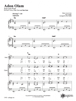 page one of Adon Olam (Piano, Vocal & Guitar Chords (Right-Hand Melody))