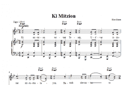 page one of Ki Mitzion (Piano, Vocal & Guitar Chords (Right-Hand Melody))