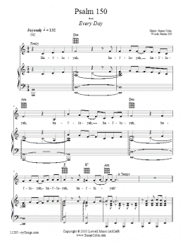 page one of Psalm 150 (Piano, Vocal & Guitar Chords (Right-Hand Melody))