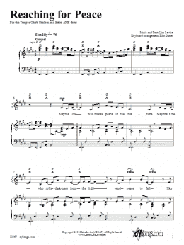 page one of Reaching for Peace (Piano, Vocal & Guitar Chords (Right-Hand Melody))