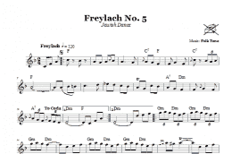 page one of Freylach No. 5 (Jewish Dance) (Lead Sheet / Fake Book)