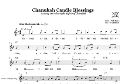 page one of Chanukah Candle Blessings (Lead Sheet / Fake Book)