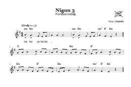 page one of Nigun 3 (Wordless Melody) (Lead Sheet / Fake Book)