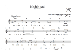 page one of Modeh Ani (I Give Thanks) (Lead Sheet / Fake Book)