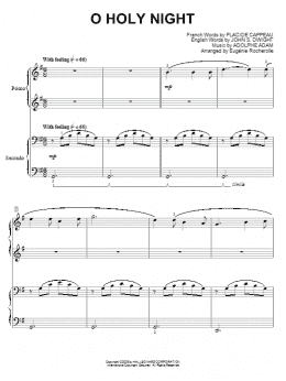 page one of O Holy Night (Piano Duet)