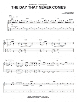 page one of The Day That Never Comes (Guitar Tab)