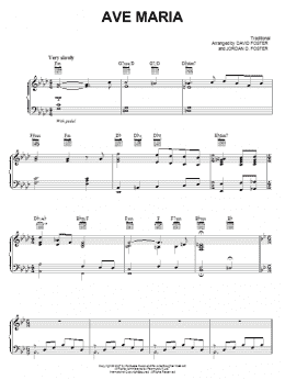 page one of Ave Maria (Piano, Vocal & Guitar Chords (Right-Hand Melody))