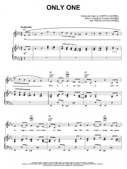 page one of Only One (Piano, Vocal & Guitar Chords (Right-Hand Melody))