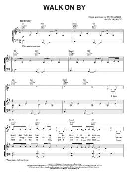 page one of Walk On By (Piano, Vocal & Guitar Chords (Right-Hand Melody))