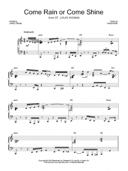 page one of Come Rain Or Come Shine (Piano, Vocal & Guitar Chords (Right-Hand Melody))