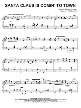 page one of Santa Claus Is Comin' To Town (Piano Solo)