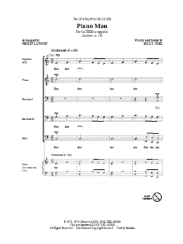 page one of Piano Man (SATB Choir)