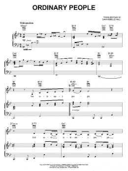 page one of Ordinary People (Piano, Vocal & Guitar Chords (Right-Hand Melody))