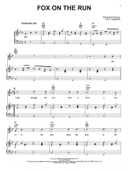 page one of Fox On The Run (Piano, Vocal & Guitar Chords (Right-Hand Melody))