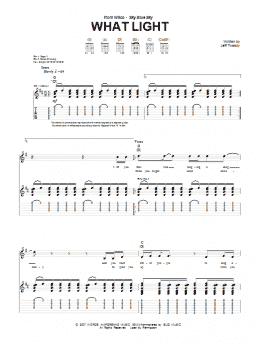 page one of What Light (Guitar Tab)