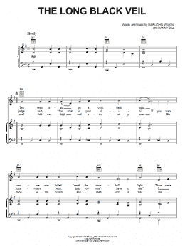 page one of The Long Black Veil (Piano, Vocal & Guitar Chords (Right-Hand Melody))