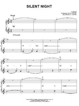 page one of Silent Night (Easy Piano)