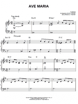 page one of Ave Maria (Easy Piano)