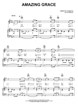 page one of Amazing Grace (Piano, Vocal & Guitar Chords (Right-Hand Melody))