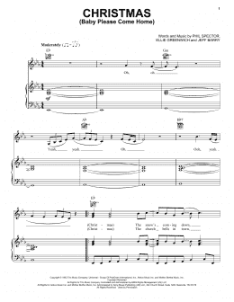 page one of Christmas (Baby Please Come Home) (Piano, Vocal & Guitar Chords (Right-Hand Melody))